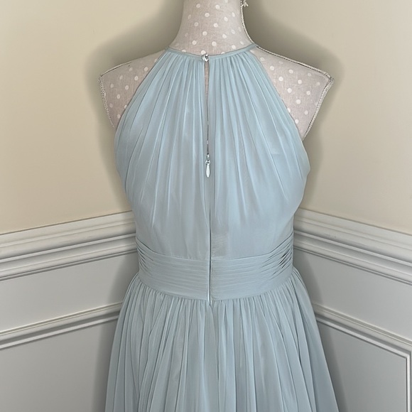 Azazie Light Blue Long BridesMade/Formal Dress Sz 8 - Picture 5 of 15